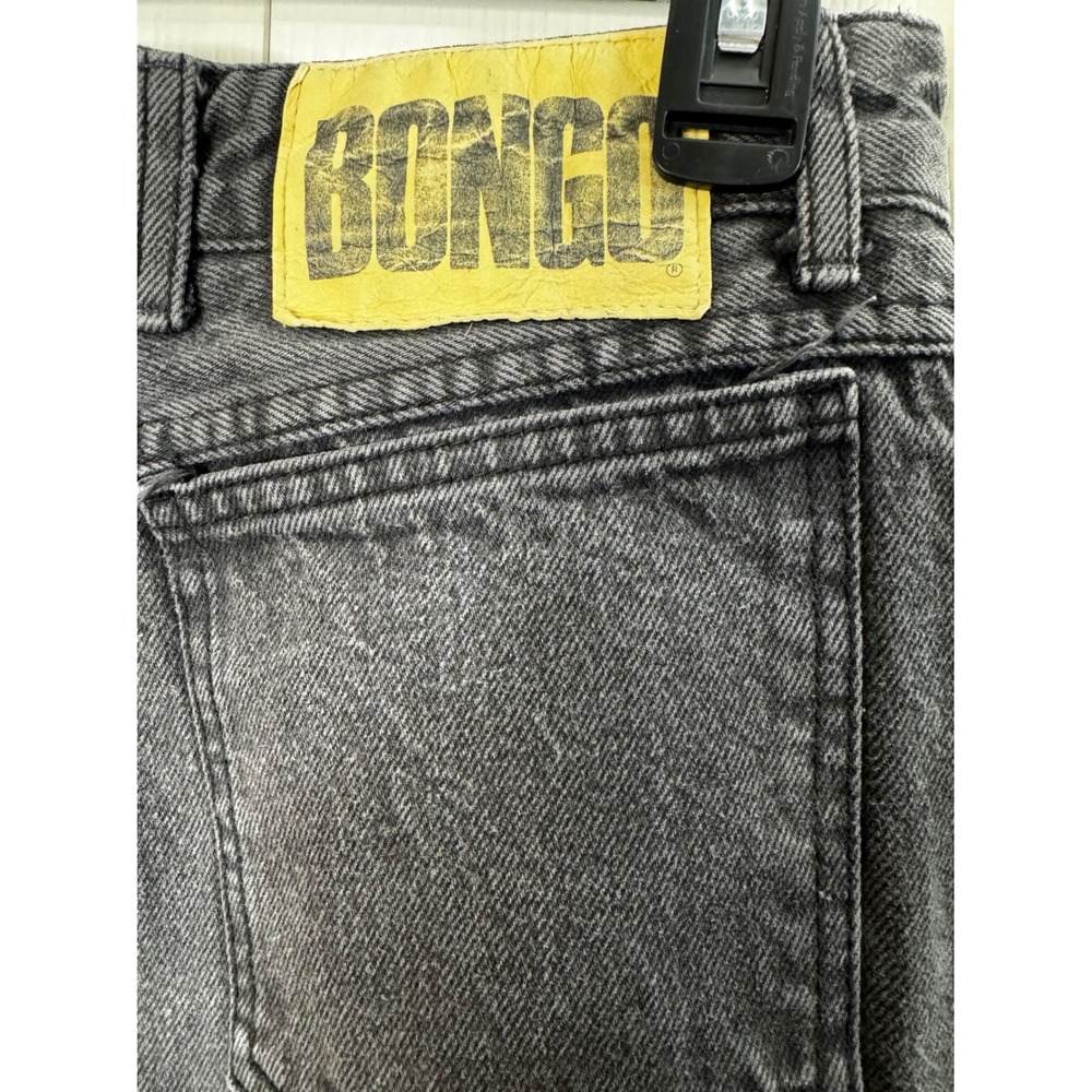 Vintage‎ BONGO Jeans Size 9 Gray Wash High Waist Mom Jeans Leg Zippers USA Made